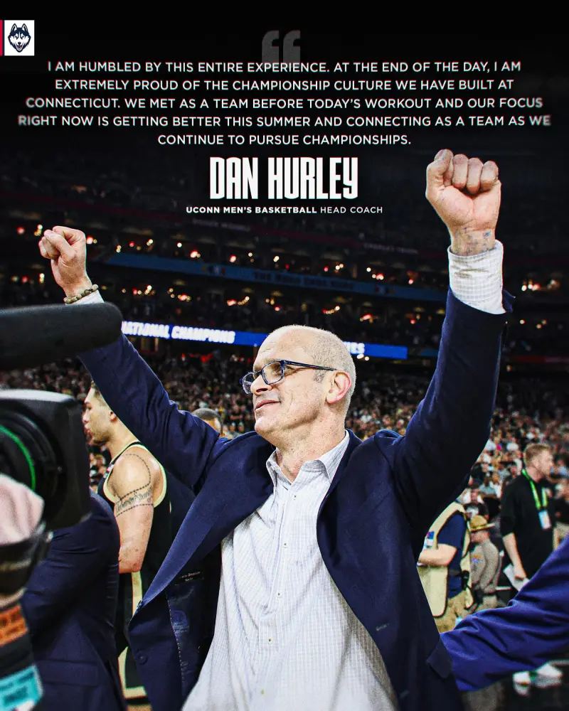 康涅狄格大学发布赫尔利声明：我为我们建立的冠军文化感到自豪